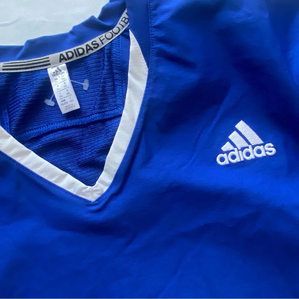 Adidas Plus Size 2XL Royal Blue‎ Football Practice Jersey